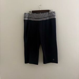 Moving Comfort grey Leggings with Striped Waistband Womens large